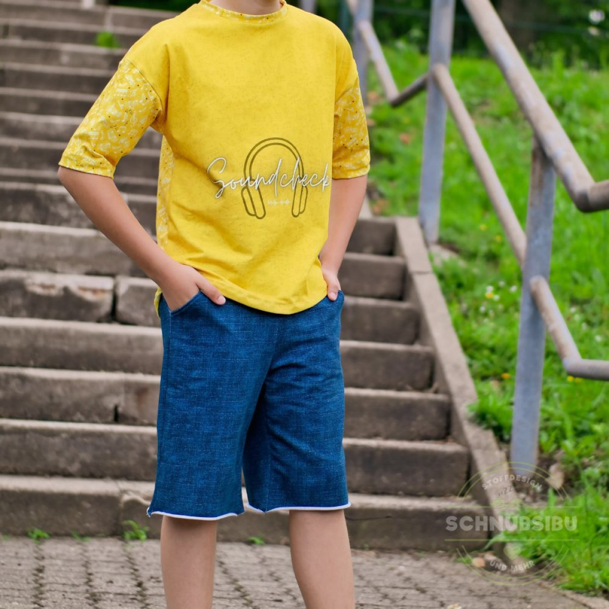 French Terry Denimoptik dunkelblau